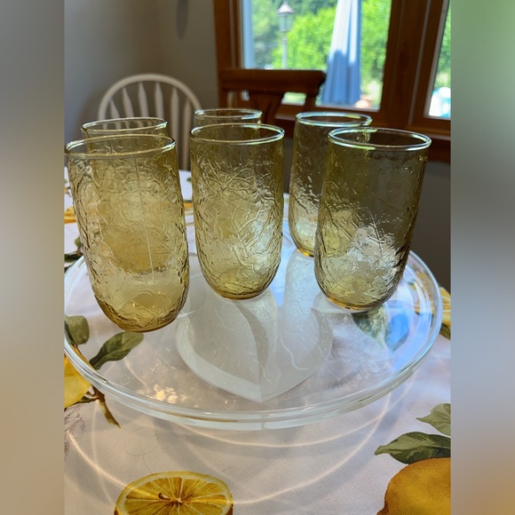 Vintage Anchor Hocking set of 6 Textured drinking glasses in excellent condition - Picture 1 of 12